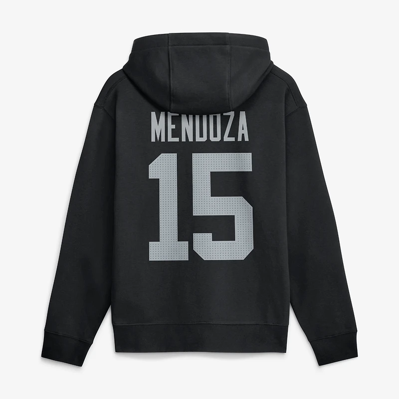 Men's Nike Fernando Mendoza Black Las Vegas Raiders Name & Number Hoodie