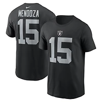 T-shirt Nike pour homme Fernando Mendoza noir Las Vegas Raiders avec nom et numéro