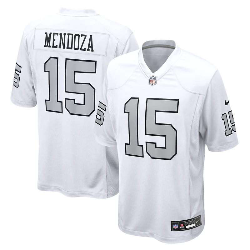 Maillot de match alternatif Nike Fernando Mendoza blanc des Raiders Las Vegas pour homme