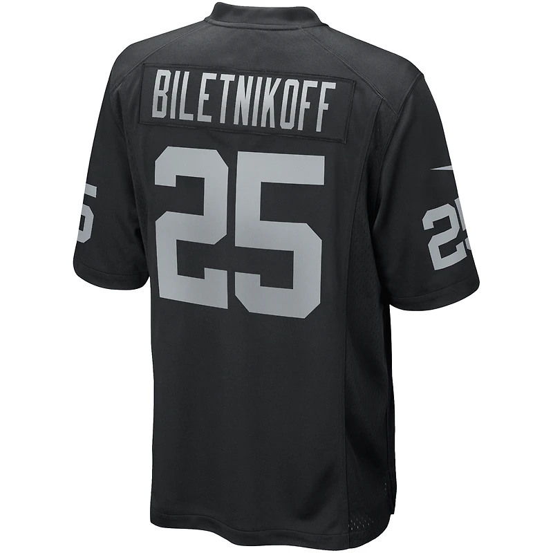 Men's Nike Fred Biletnikoff Black Las Vegas Raiders Game Retired Player Jersey