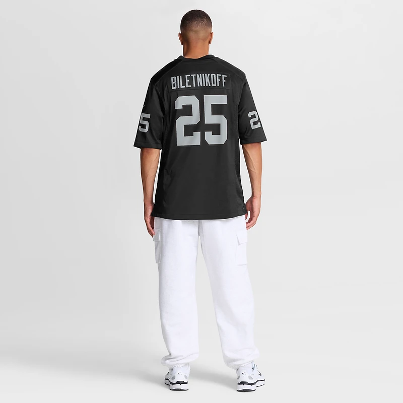 Men's Nike Fred Biletnikoff Black Las Vegas Raiders Game Retired Player Jersey