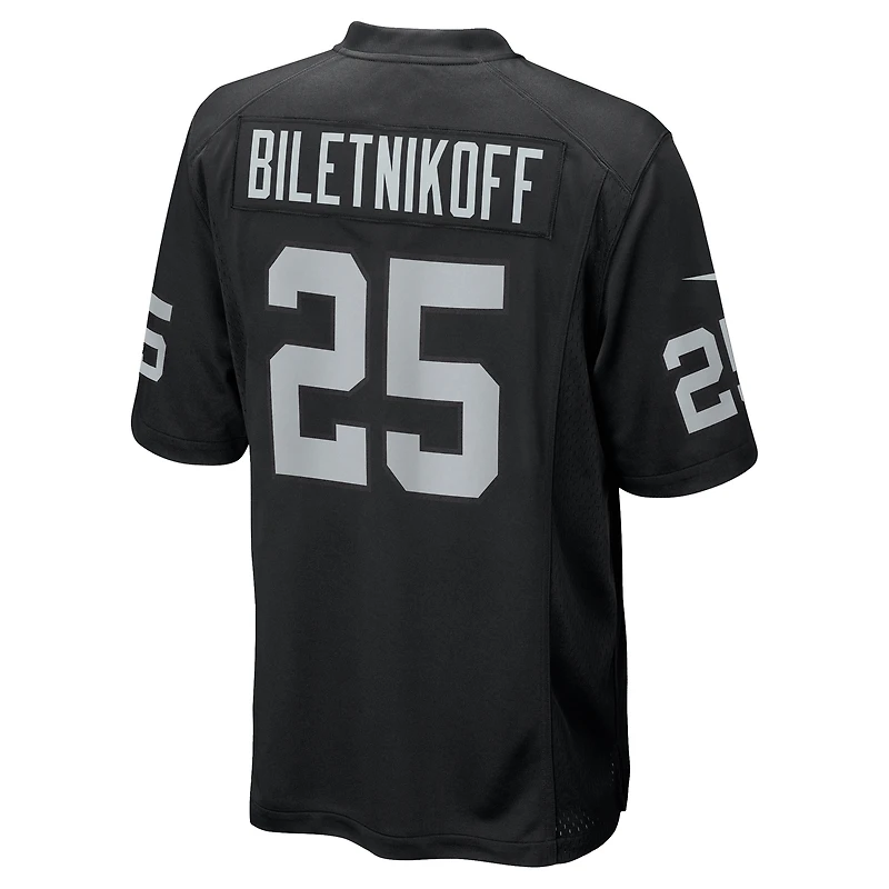 Men's Nike Fred Biletnikoff Black Las Vegas Raiders Game Retired Player Jersey
