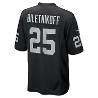 Men's Nike Fred Biletnikoff Black Las Vegas Raiders Game Retired Player Jersey