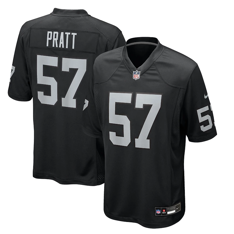 Men's Nike Germaine Pratt Black Las Vegas Raiders Team Game Jersey