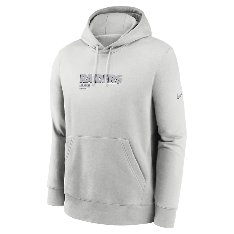 Men's Nike Gray Las Vegas Raiders Edge Pack French Terry Club Pullover Hoodie