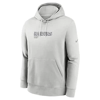 Men's Nike Gray Las Vegas Raiders Edge Pack French Terry Club Pullover Hoodie