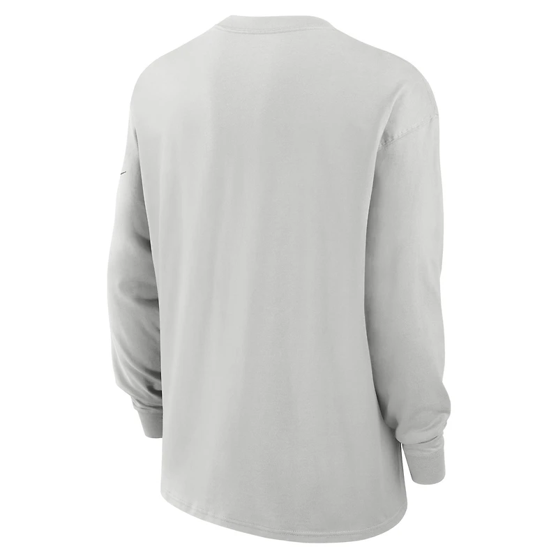 T-shirt à manches longues Nike Las Vegas Raiders Essential Heavy Max90 gris pour homme