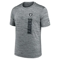 T-shirt Nike gris Las Vegas Raiders Sideline Velocity Dri-FIT pour homme