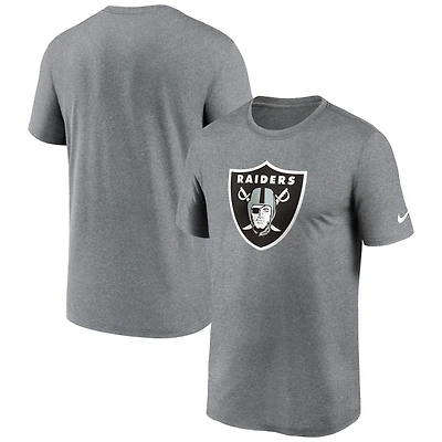 Men's Nike Heather Charcoal Las Vegas Raiders Primetime Legend Logo Performance T-Shirt