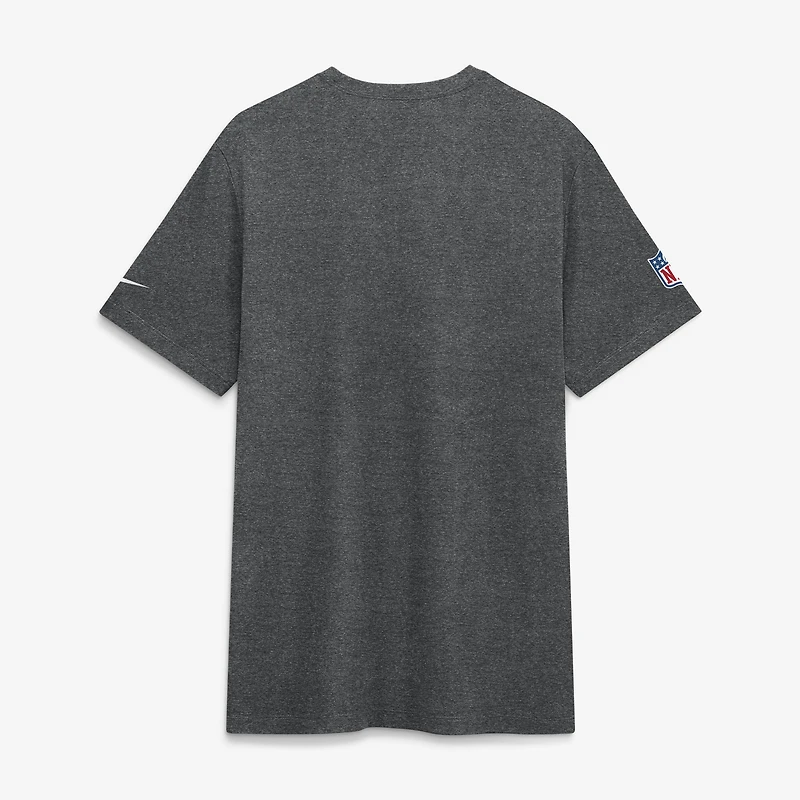 Men's Nike Heather Charcoal Las Vegas Raiders Sideline Legend Small Logo Dri-FIT T-Shirt