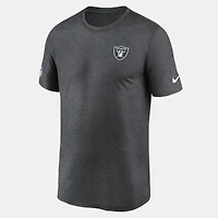 Men's Nike Heather Charcoal Las Vegas Raiders Sideline Legend Small Logo Dri-FIT T-Shirt