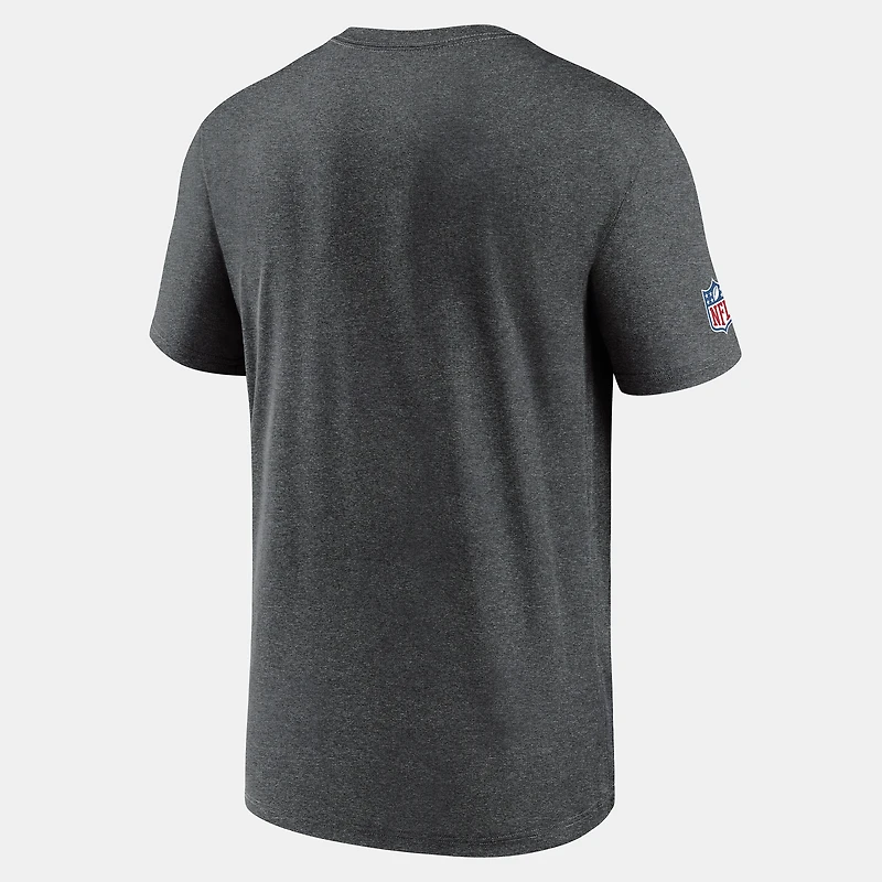 Men's Nike Heather Charcoal Las Vegas Raiders Sideline Legend Small Logo Dri-FIT T-Shirt