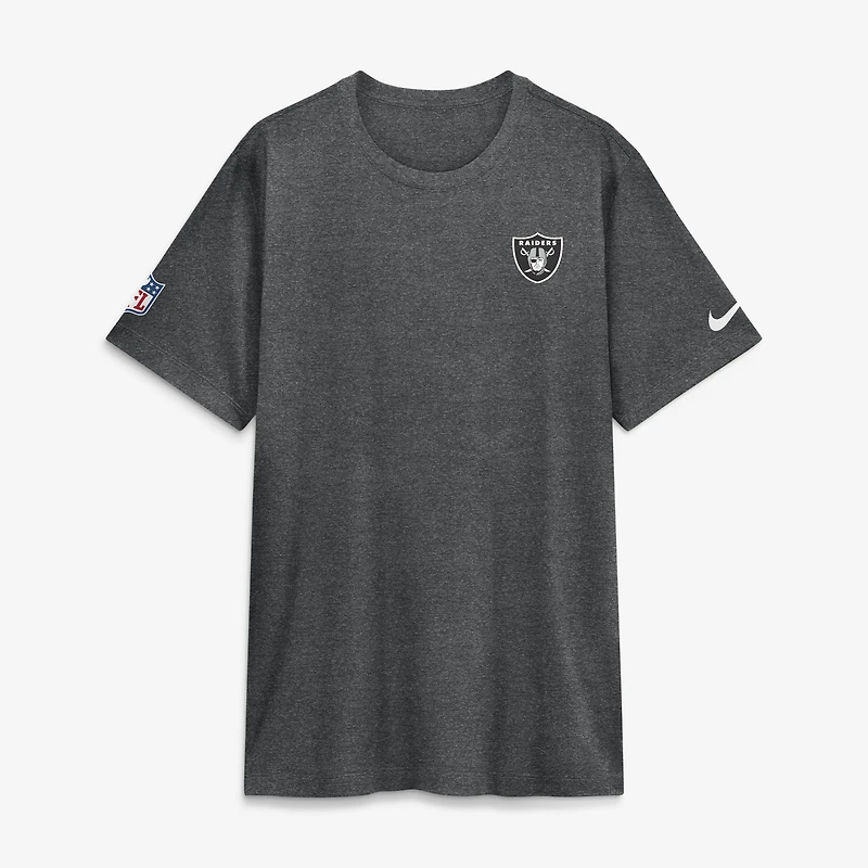 Men's Nike Heather Charcoal Las Vegas Raiders Sideline Legend Small Logo Dri-FIT T-Shirt