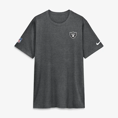 Men's Nike Heather Charcoal Las Vegas Raiders Sideline Legend Small Logo Dri-FIT T-Shirt