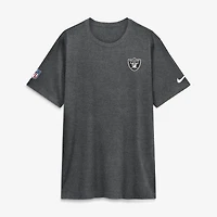 Men's Nike Heather Charcoal Las Vegas Raiders Sideline Legend Small Logo Dri-FIT T-Shirt