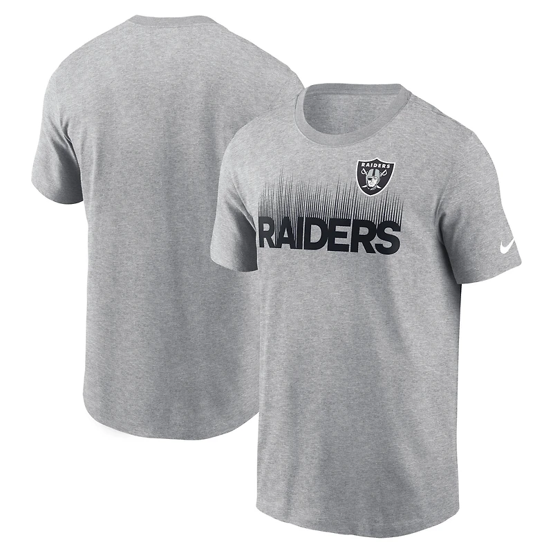 Men's Nike  Heather Gray Las Vegas Raiders Local Essential T-Shirt