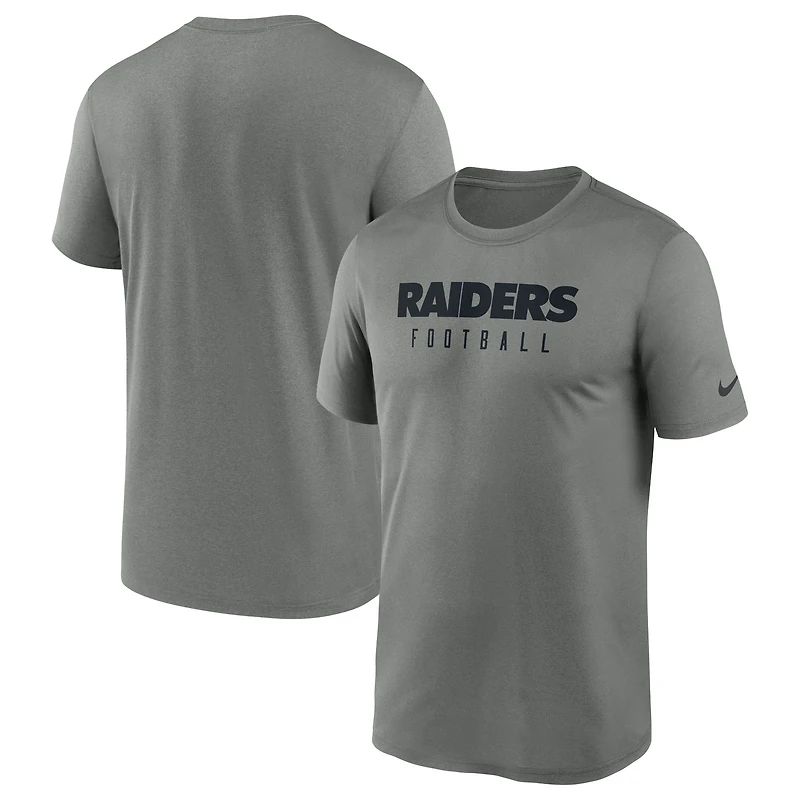 Men's Nike Heather Gray Las Vegas Raiders Sideline Legend Performance T-Shirt