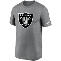 Men's Nike Heathered Charcoal Las Vegas Raiders Logo Essential Legend Performance T-Shirt