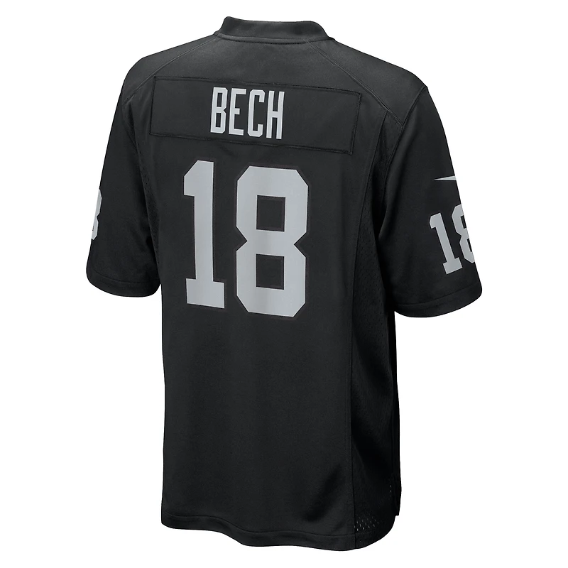 Men's Nike Jack Bech  Black Las Vegas Raiders Team Game Jersey