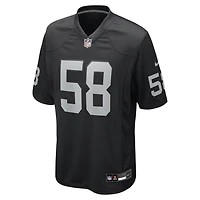 Men's Nike Jackson Powers-Johnson  Black Las Vegas Raiders Team Game Jersey