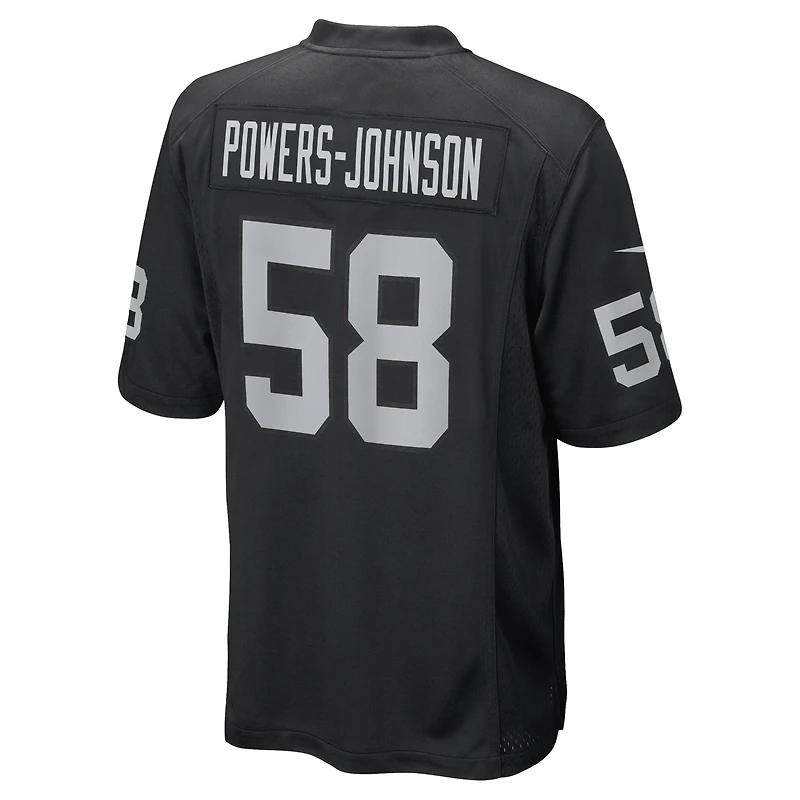 Men's Nike Jackson Powers-Johnson  Black Las Vegas Raiders Team Game Jersey