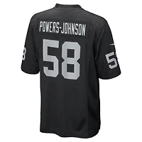 Men's Nike Jackson Powers-Johnson  Black Las Vegas Raiders Team Game Jersey