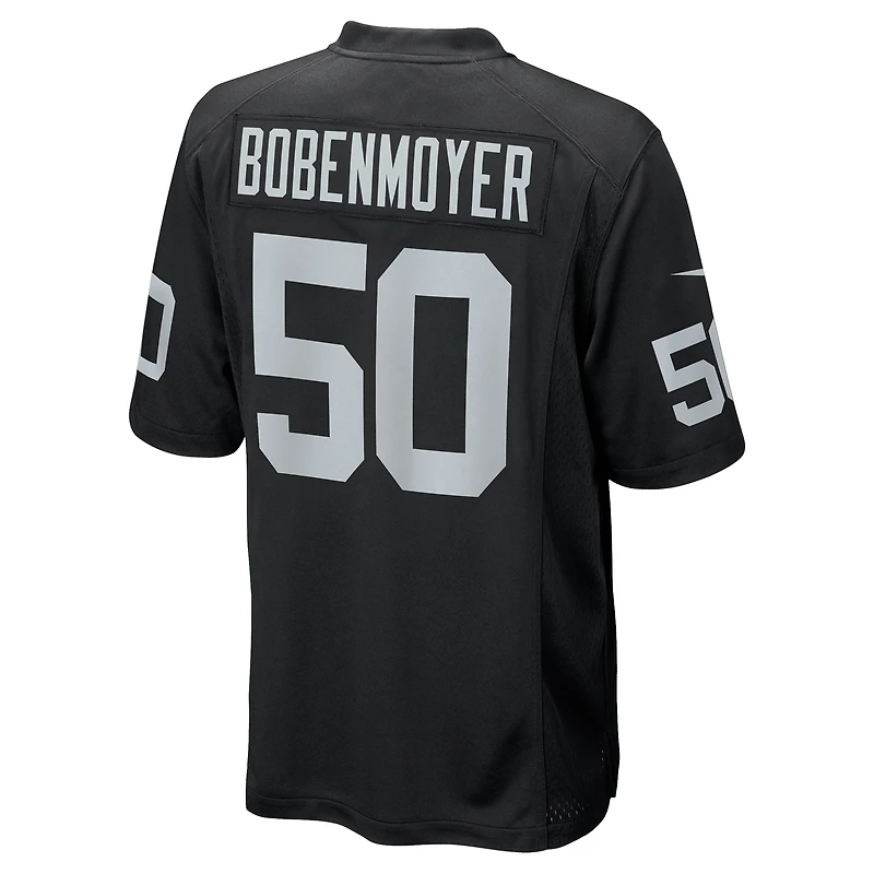 Men's Nike Jacob Bobenmoyer Black Las Vegas Raiders Game Player Jersey