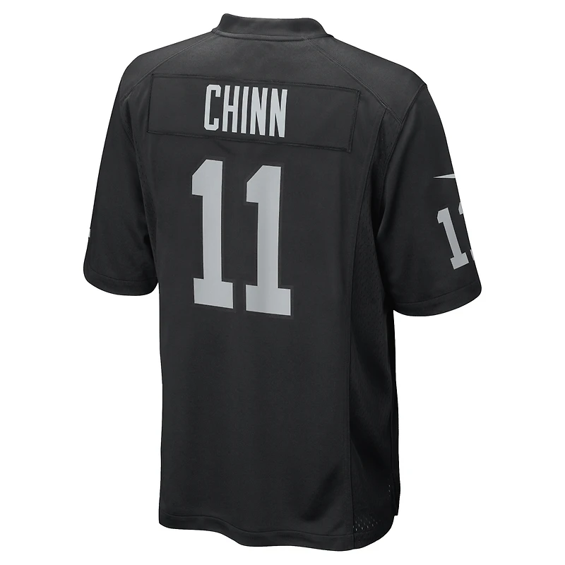 Maillot Nike Jeremy Chinn noir pour homme des Las Vegas Raiders