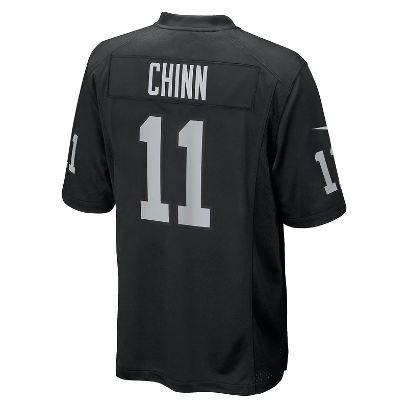 Men's Nike Jeremy Chinn Black Las Vegas Raiders Team Game Jersey