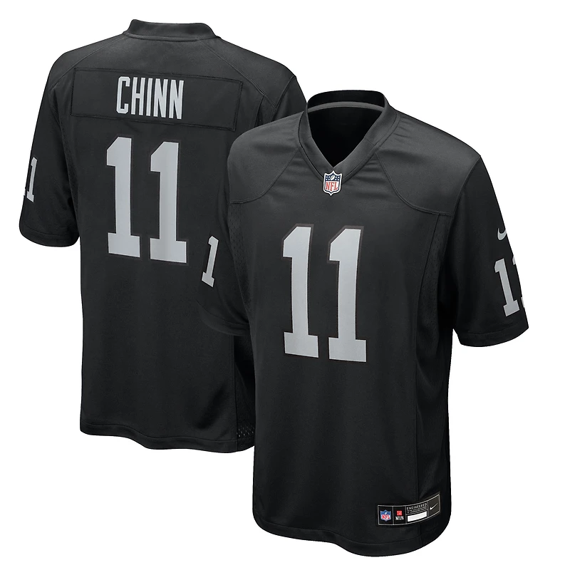 Men's Nike Jeremy Chinn Black Las Vegas Raiders Team Game Jersey