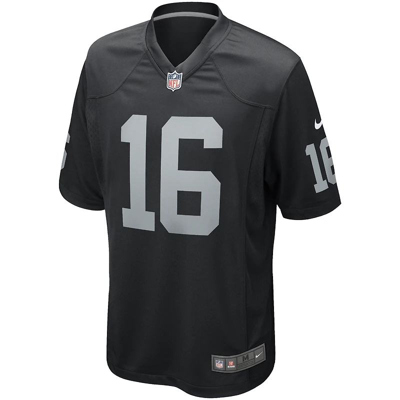 Maillot de joueur retraité Nike Jim Plunkett pour homme, noir, Las Vegas Raiders Game