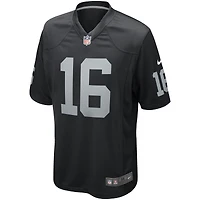 Maillot de joueur retraité Nike Jim Plunkett pour homme, noir, Las Vegas Raiders Game
