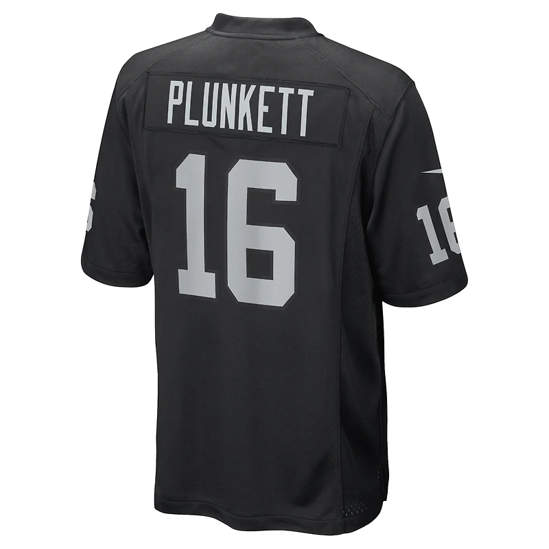 Maillot de joueur retraité Nike Jim Plunkett pour homme, noir, Las Vegas Raiders Game