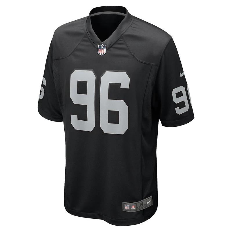 Men's Nike Jonah Laulu  Black Las Vegas Raiders Team Game Jersey