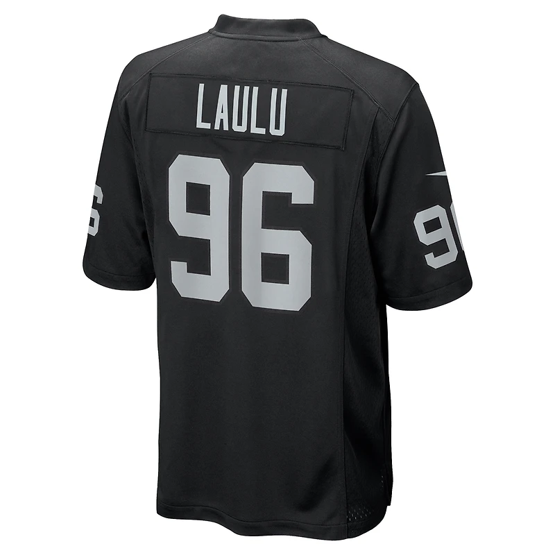 Men's Nike Jonah Laulu  Black Las Vegas Raiders Team Game Jersey