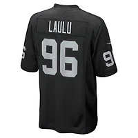 Men's Nike Jonah Laulu  Black Las Vegas Raiders Team Game Jersey