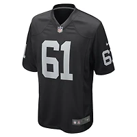 Men's Nike Jordan Meredith Black Las Vegas Raiders Game Player Jersey