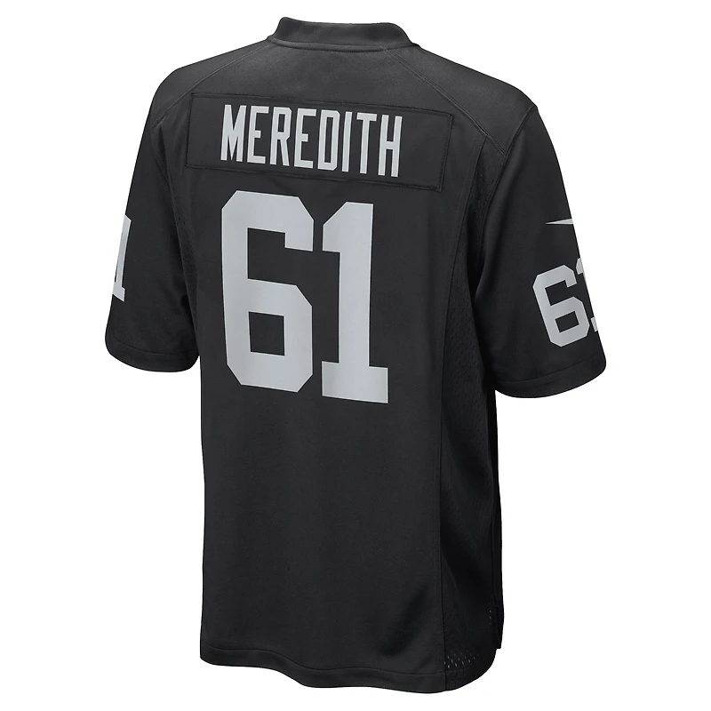 Men's Nike Jordan Meredith Black Las Vegas Raiders Game Player Jersey