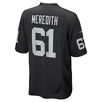 Men's Nike Jordan Meredith Black Las Vegas Raiders Game Player Jersey