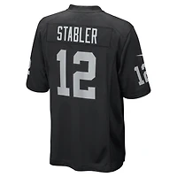 Maillot de joueur retraité Nike Ken Stabler pour homme, noir, Las Vegas Raiders Game
