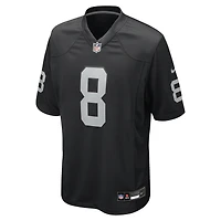 Maillot de match Nike Kirk Cousins ​​noir pour homme, équipe des Raiders Las Vegas