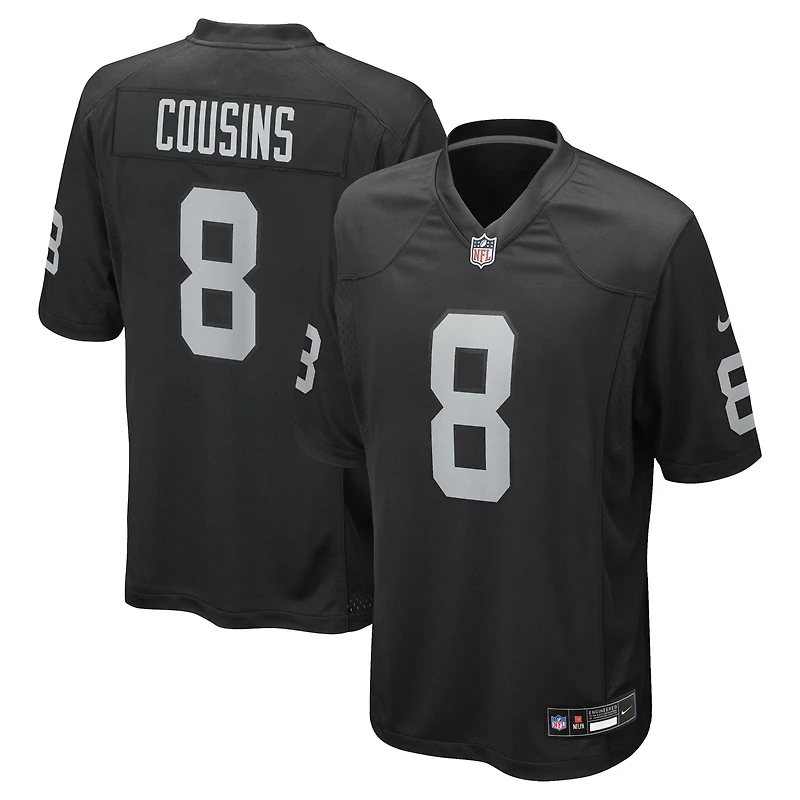 Men's Nike Kirk Cousins Black Las Vegas Raiders Team Game Jersey