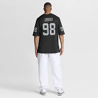 Maillot de match alternatif Nike Maxx Crosby pour hommes des Las Vegas Raiders blanc