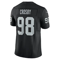 Maillot Nike Maxx Crosby pour homme, édition limitée, noir, Las Vegas Raiders Vapor F.U.S.E.