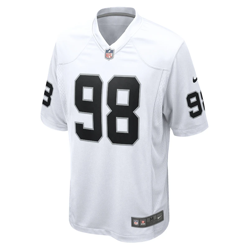 Men's Nike Maxx Crosby  White Las Vegas Raiders Game Jersey