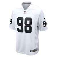 Men's Nike Maxx Crosby  White Las Vegas Raiders Game Jersey