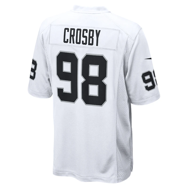 Men's Nike Maxx Crosby  White Las Vegas Raiders Game Jersey