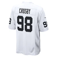Men's Nike Maxx Crosby  White Las Vegas Raiders Game Jersey