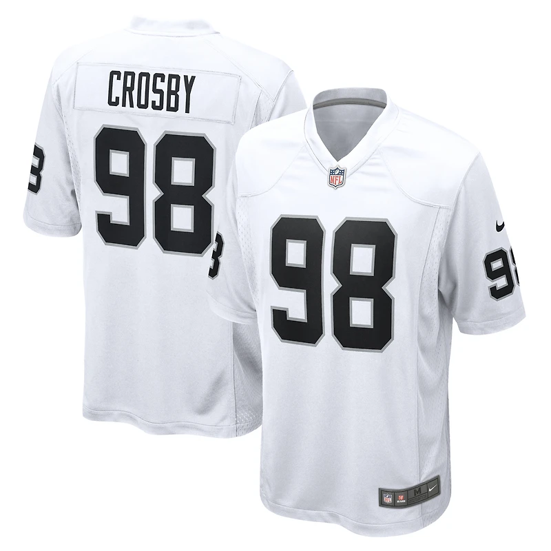 Men's Nike Maxx Crosby White Las Vegas Raiders Game Jersey