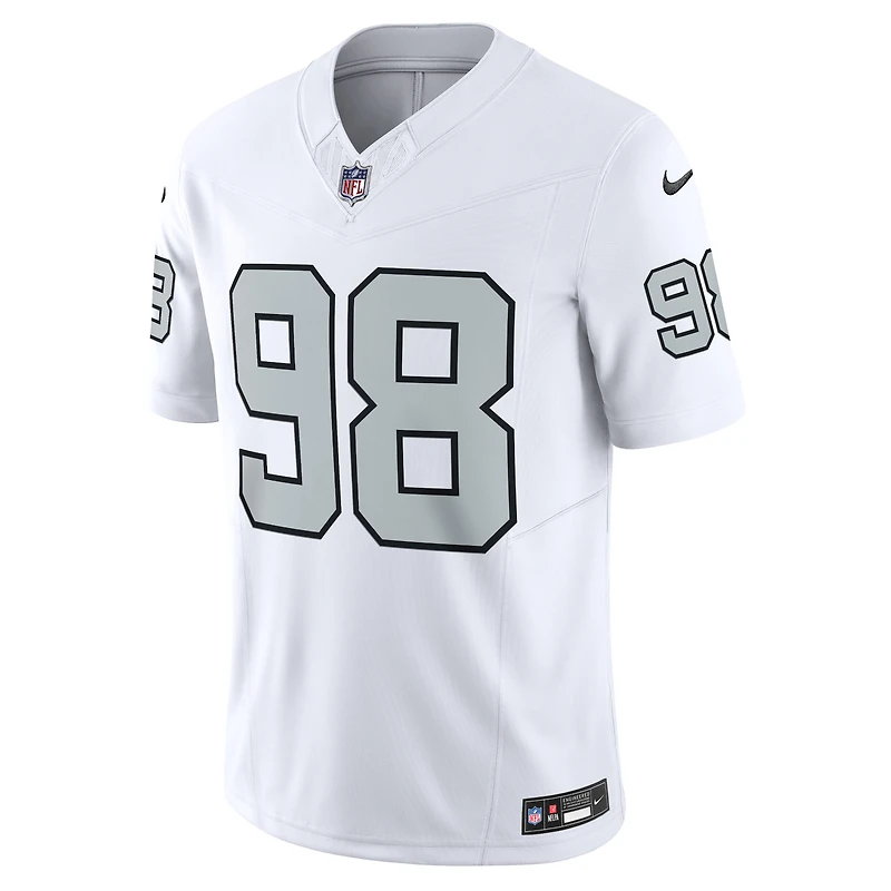 Nike Maxx Crosby Blanc Las Vegas Raiders Vapor F.U.S.E. Maillot limité